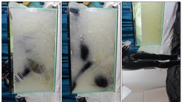 【哈曼哈w】黑胶透明jk，45l厘米gs塞入，白色酸臭发馊粘液鱼缸浸没