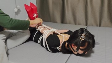 【玩奴原创】挑战全网最紧！美少女红色高跟舞蹈裙，细绳蛇缚并肘暴杀驷马，那就挑战一下最紧吧！