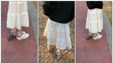 【布莱恩】大学生妹子户外脚镣 重镣外出走路