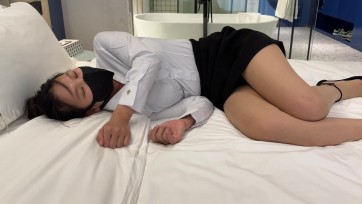 【zhangyang】洋洋OL装呼吸限制调教，长腿肉丝，一字带凉鞋装扮，言语羞辱，zhixi调教