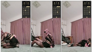 【伪娘管少】自缚震动电击猫步训练（主人的命令）